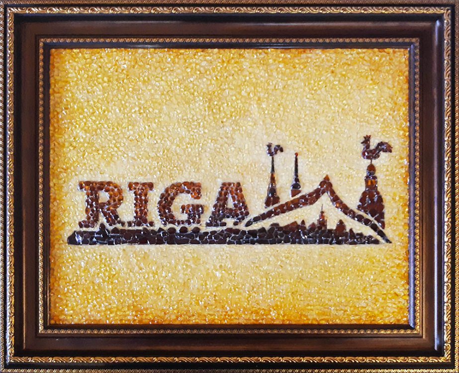 Картина из янтаря "Рига"
